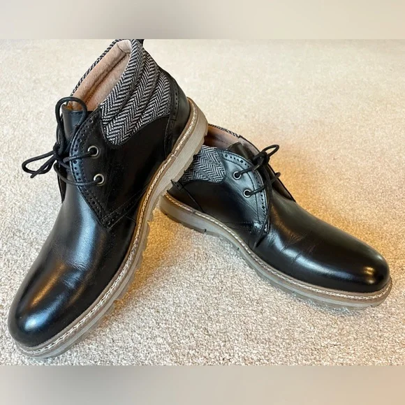 Stacey Adams | Shoes | Mens Black Leather Ankle Boots Size 8 